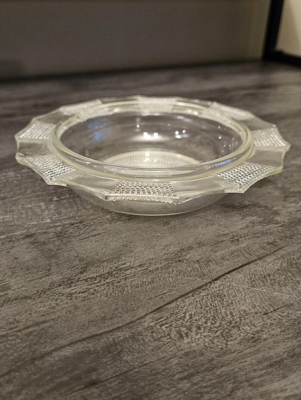 Vintage Jeannette Glass Dewdrop Round Butter Dish Underplate Base